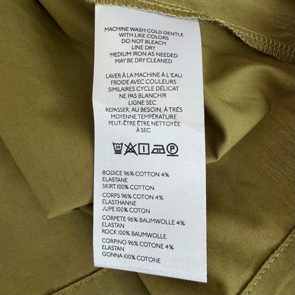 🌿|NWT| Anthropologie Maeve Ribbed Poplin Twofer Midi Dress - Picture 10 of 12